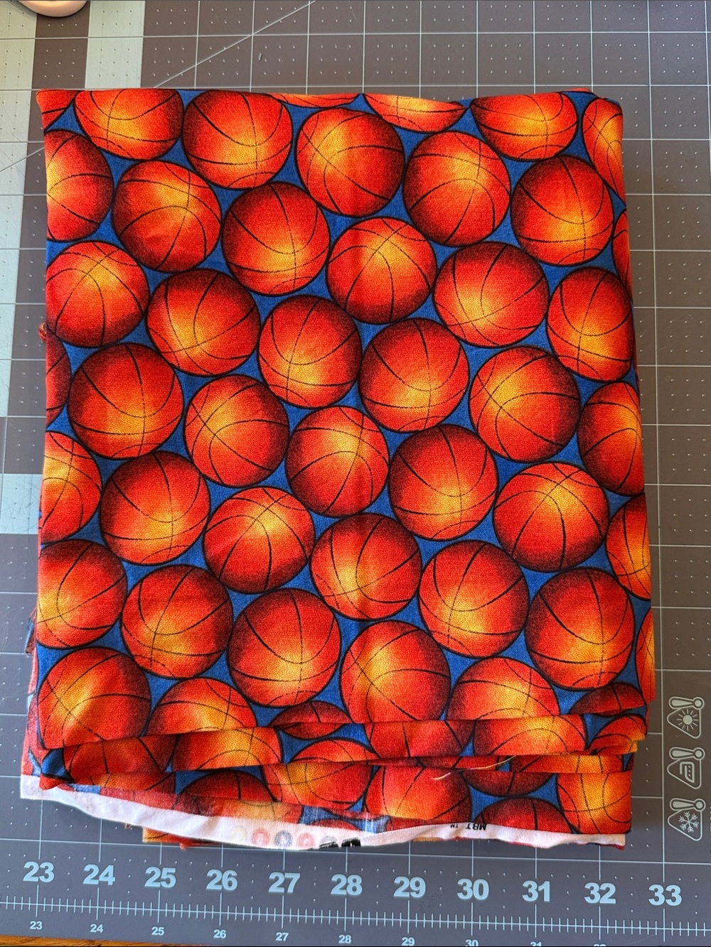 Vintage Basketball sporty Fabric for sewing 4yards